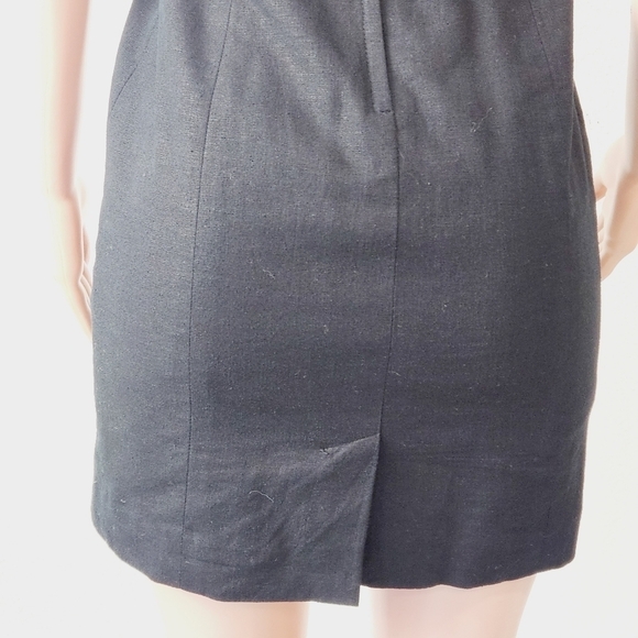 BICE by Sag Harbor Black 55% Linen Blend  Mini Formal Sleeveless Dress sz 6 - Picture 9 of 11